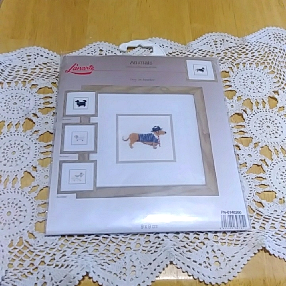 Cross Stitch Kit, Lanarte Dog In Bowler